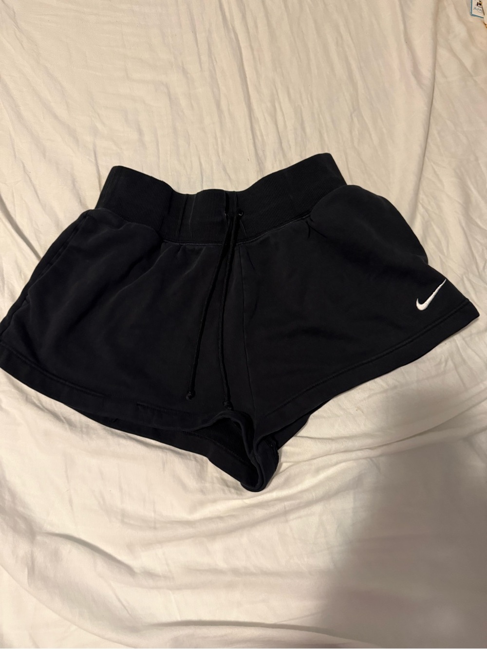 Nike Black Women's Athletic Drawstring Fleece Shorts
